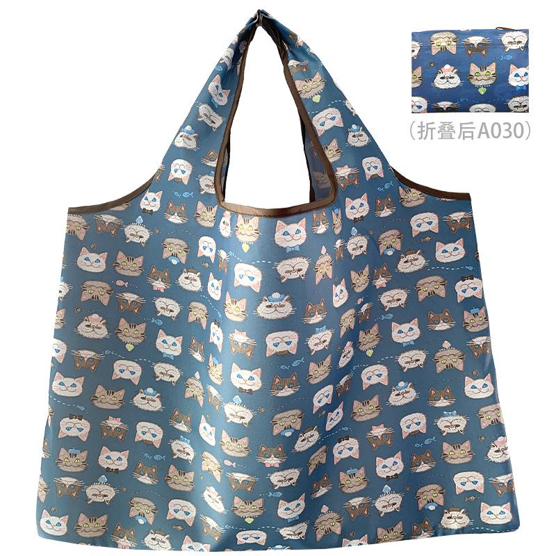 Сумка Большая складная сумка для покупок Многоразовая сумка для продуктов Прочная нейлоновая сумка подходит для подарка на переработку продуктов