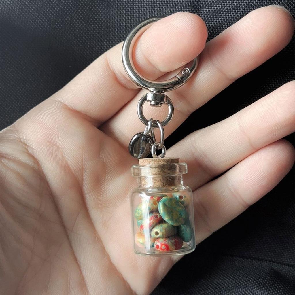 Миниатюрный кулон-бутылочка с кофейными зернами для удачи и личного стиля, изготовленный из высококачественного акрила и сплава