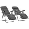 Day and Night - Day and Night Folding Garden Chairs with Cushion 2 Units Gray