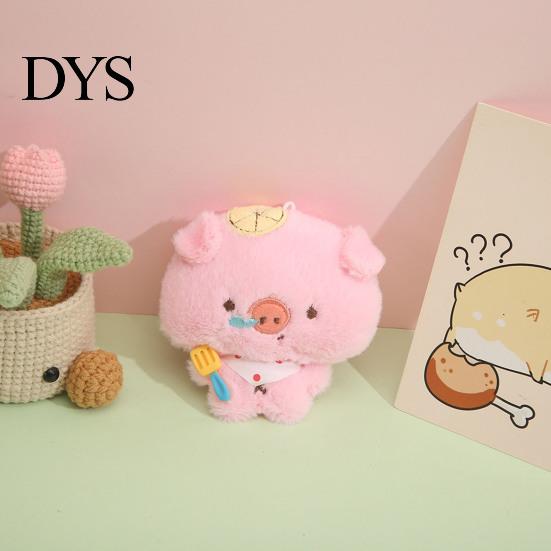 Decorative Hanging Ornament Cartoon Pig Plush Pendant for Backpacks, Stuffed Animal Bag Charm Schoolbag Decoration with Ball Chain, Soft Keychain