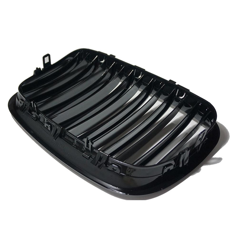 2 шт., бампер, решетка для почек, передняя решетка с двойной планкой для BMW X5 X6 E70 E71 2008-2013, глянцевый черный гоночный автомобиль, Стайлинг автомобиля