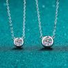 Fashion Moissanite Dimond 0.5/1ct D Color Round Necklace 925 Sterling Silver Necklace Exquisite Fine Jewelry For Women'S Gifts