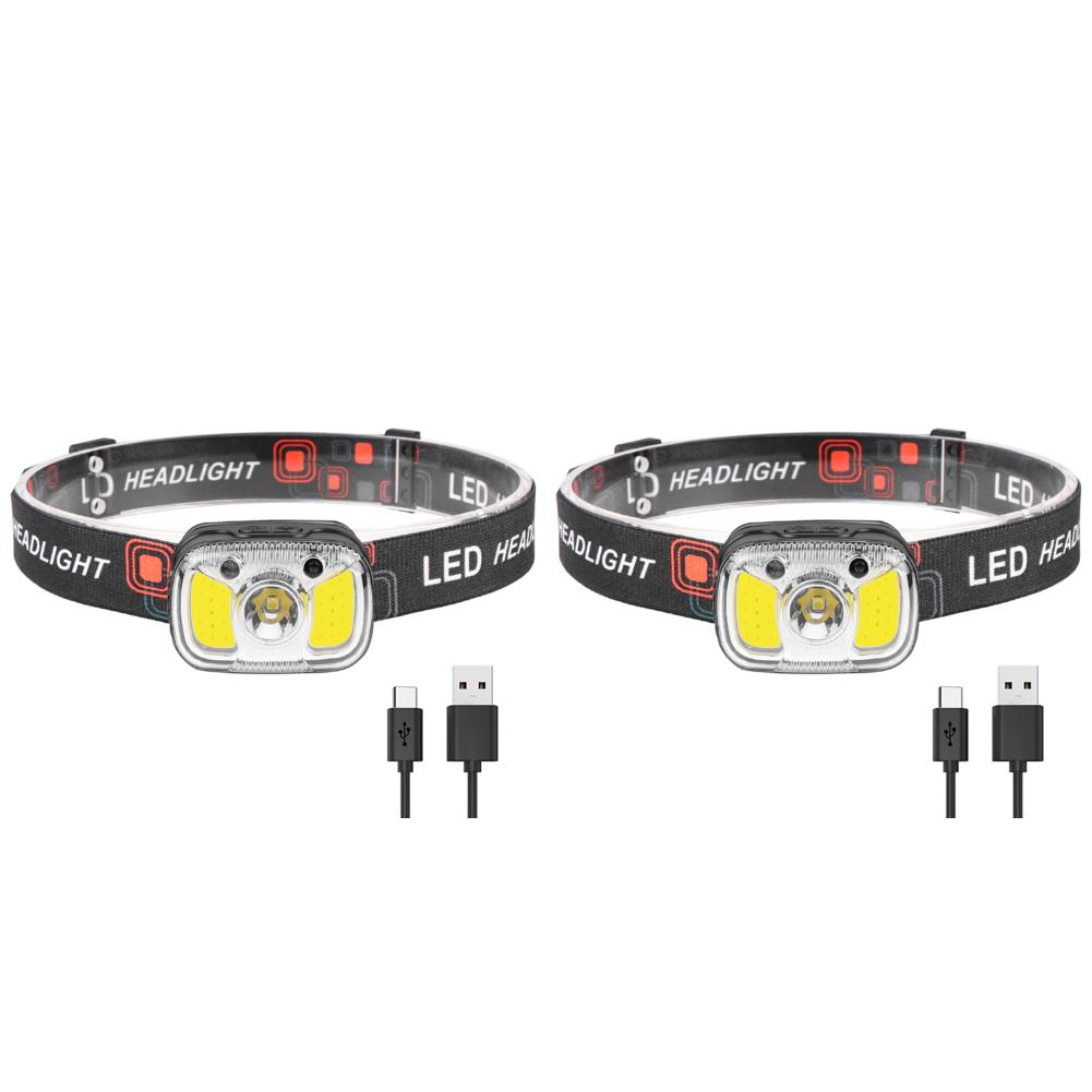 XPG+COB Headlight 550LM 1200mAh Type-C USB перезаряжаемый IPX4 водонепроницаемый
