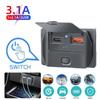 Быстрая зарядка QC3.0 PD, два порта USB, автомобильное зарядное устройство, водонепроницаемый адаптер с пылезащитным чехлом, переключатель для морского мотоцикла 12 В/24 В