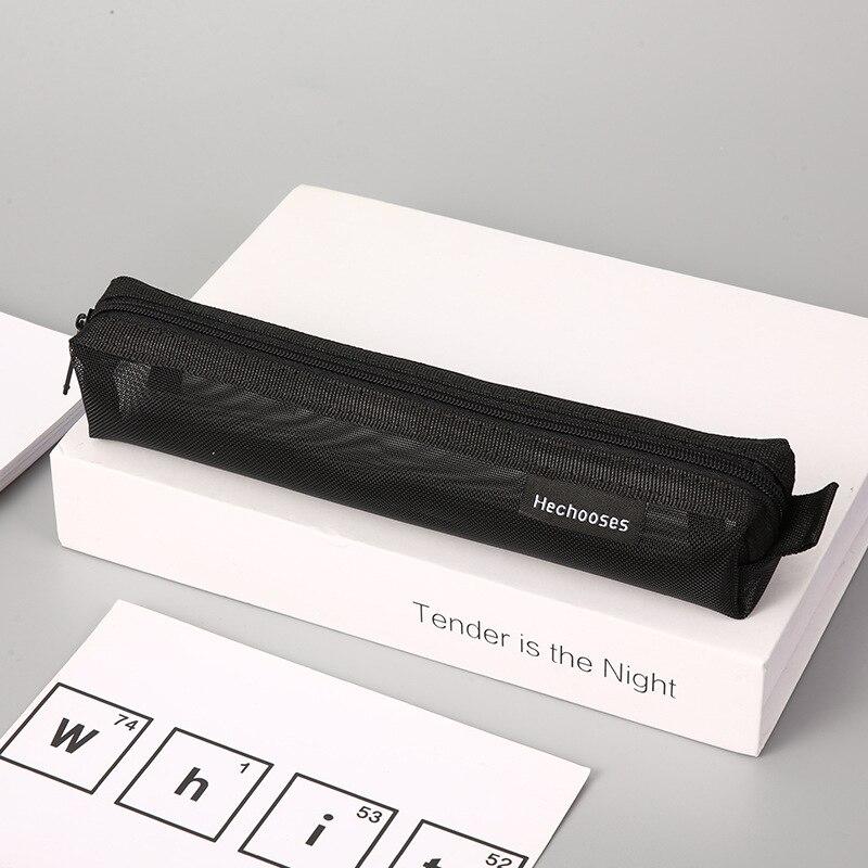 20,5x4x3,5 см мини прозрачный сетчатый пенал для школьников, экзамен, специальная сумка-карандаш, милая детская сумка для канцелярских принадлежностей