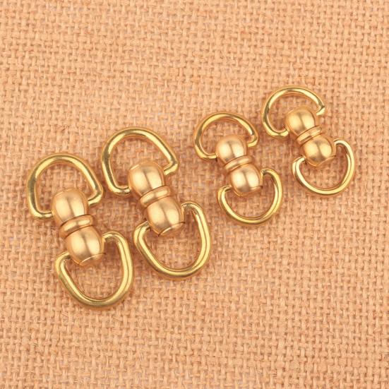 3 шт., винтажные латунные брелоки с двойным вращением, удобные крючки-защелки