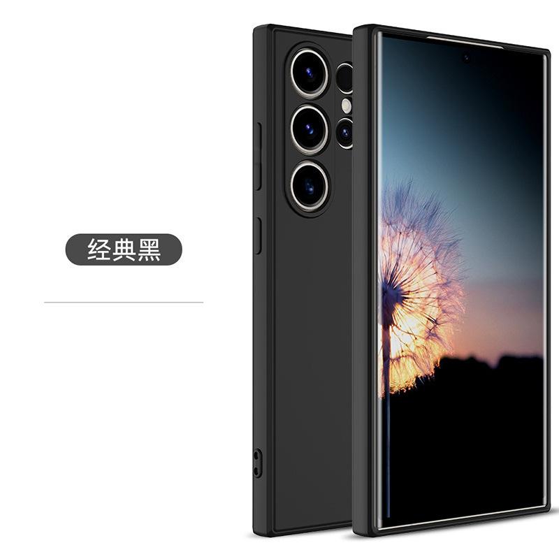 Подходит для чехла мобильного телефона Samsung S25Ultra ультратонкий матовый ощущение кожи жидкий ТПУ мягкий Note20 всесторонний S24plus
