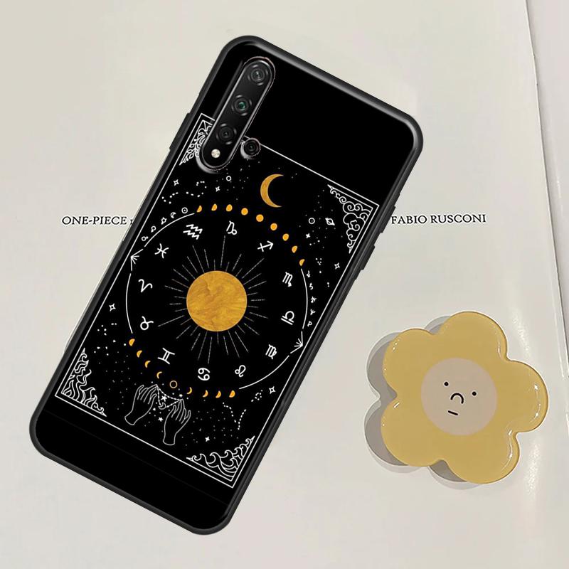 Чехол для таро с изображением луны ведьм для Huawei P40 Lite P20 P30 Pro Mate 20 Lite Nova 5T P Smart 2021 2019 Honor 50 Cover