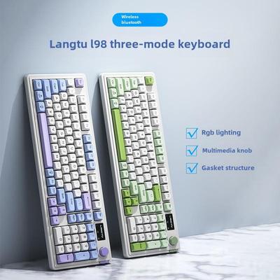 Bluetooth и проводная клавиатура Langtu L98 — бесшумная, высококачественная мембранная клавиатура для игр и офисного использования.