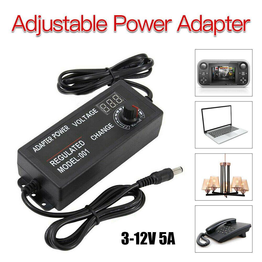Durable Variable Volt Electrical Power Supply Adapter 3V-12V Charger Variable Adjustable Voltage