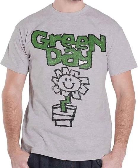 Футболка Green Day Винтажный Цветочный Горшок Kerplunk Группа Серая Новая