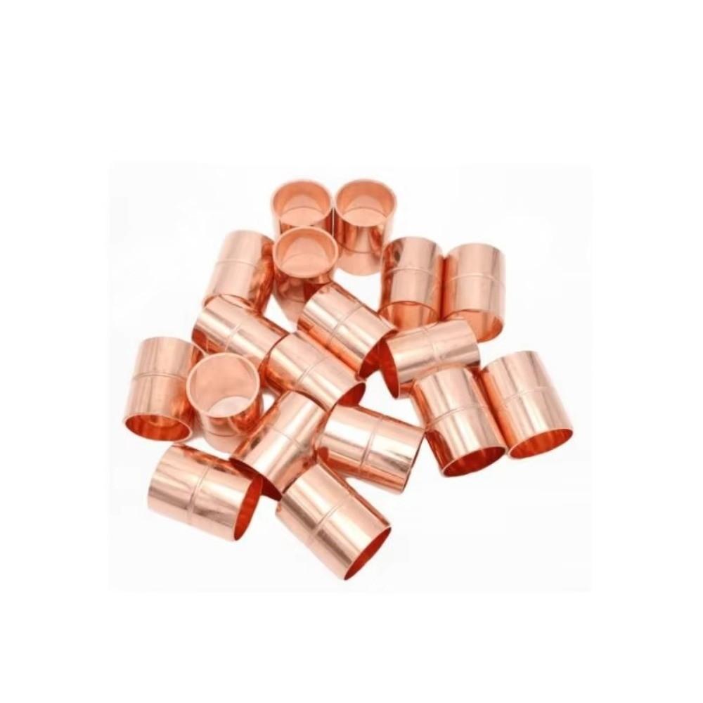 10PCS Copper Coupling Tube Fitting Equal Straight Weld Coupling Refrigeration Equipment