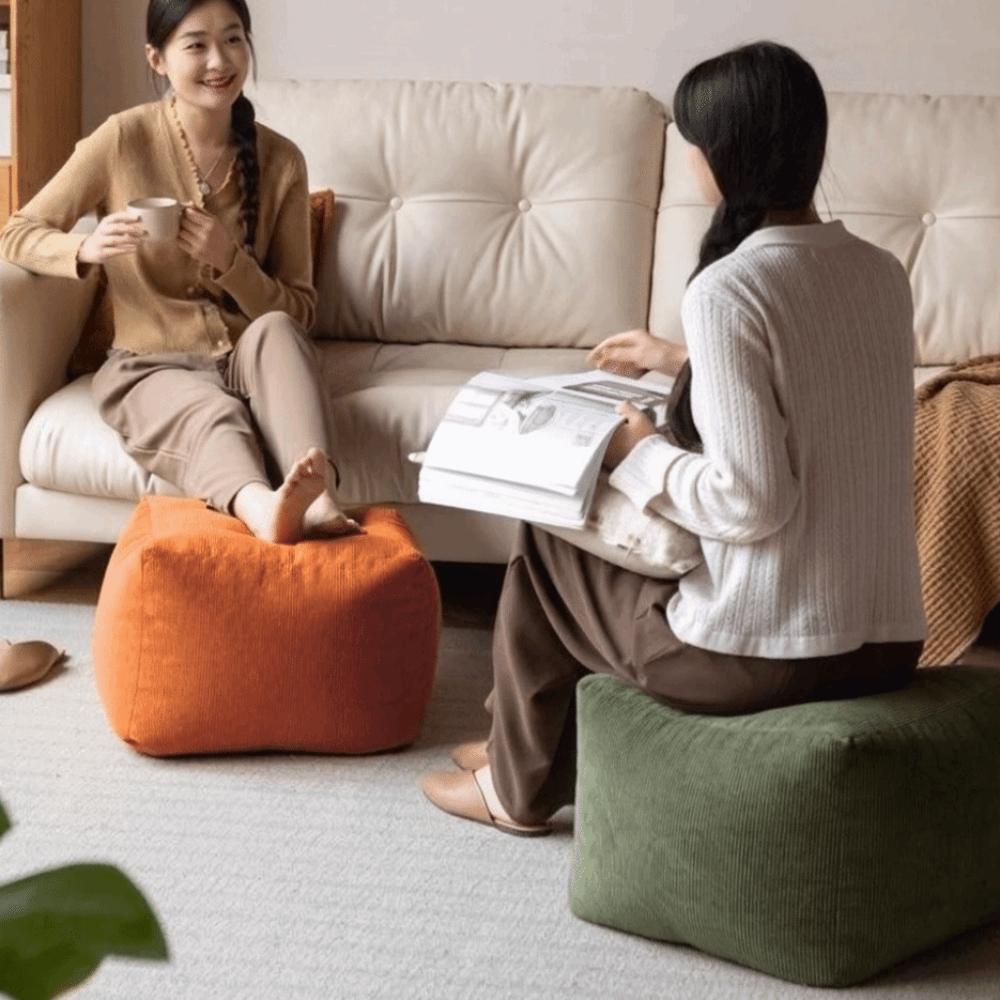 No Filling Seat Cushion Cover Japanese Style Storage Bag Storage Leg Bench Home Decor