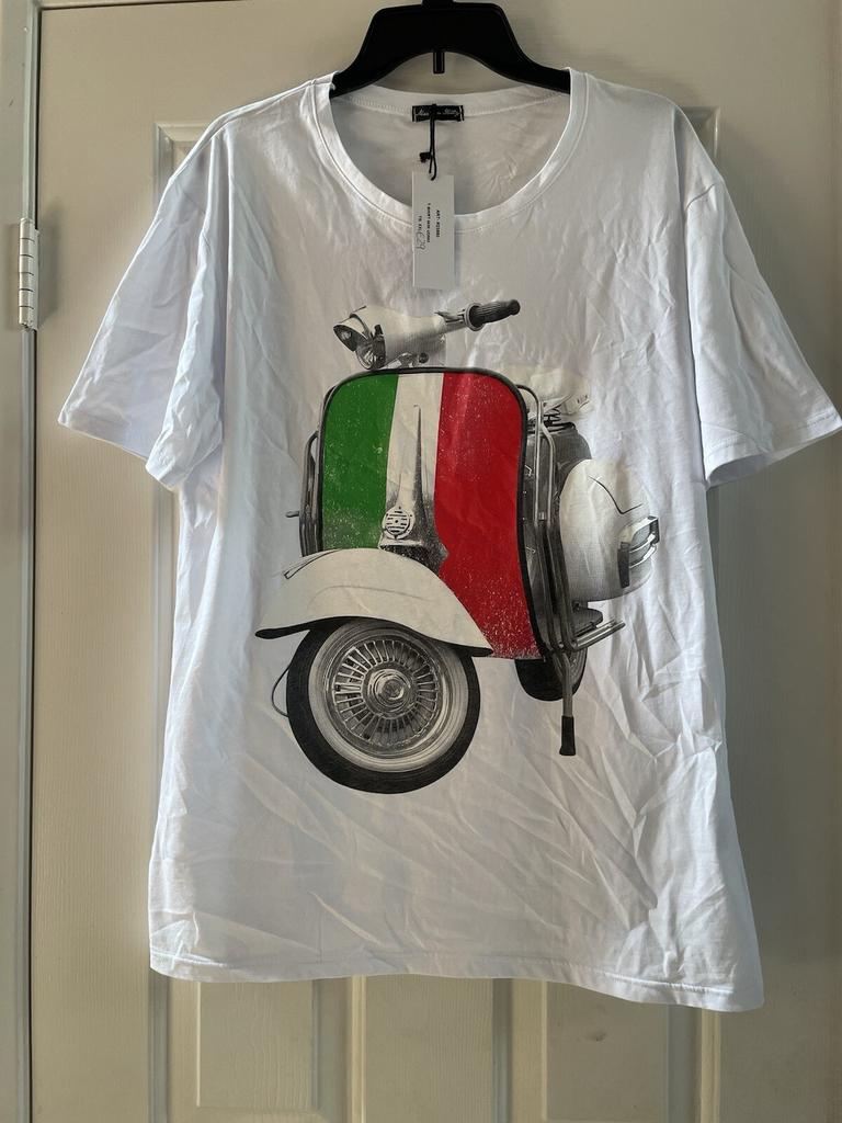 Dodicipuntosette Women’s Shirt XXL Gray European Scooter Italian Minibike Raw He