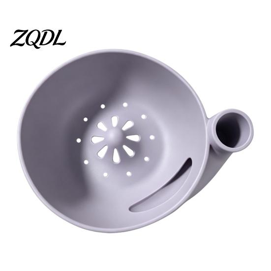 Wash And Drain Gadget Self-Spinning Berry Swirl Bowl, Food-Grade Silicone Vortex Fruit Colander with Built-in Portable Rinse Basin for Cleaning Grapes