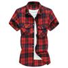 2023 Men's Plaid Casual Short Sleeve Shirt with Double Pockets - Summer Fashion, Large Size