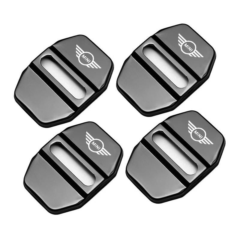 4Pcs Zinc Alloy Car Door Lock Buckle Protective Cover For MINI JCW Cabrio Cooper Countryman Aceman Clubman Coupe Paceman Hub Cap