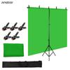 5x7ft Solid Color Backdrop Photography Kit with 5x7ft T Shaped Background Adjustable Stand 5 Spring Clamps