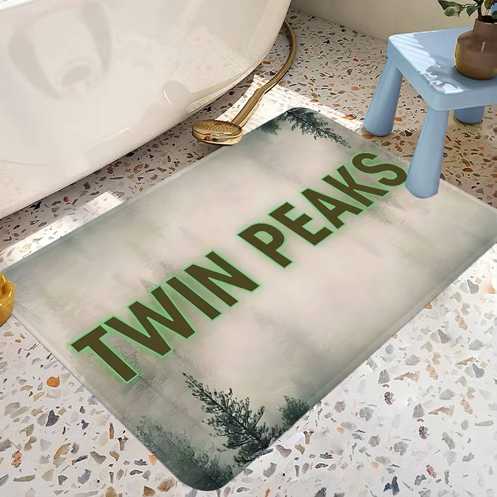 Thriller T-Twin TV P-Peaks Bathroom Mat Retro Multiple Choice Living Room Kitchen Rug Non-Slip Bedside Mats