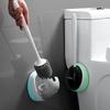 Silicone Toilet Brush Set with Wall-Mounted Storage Rack for Complete Bathroom Cleaning