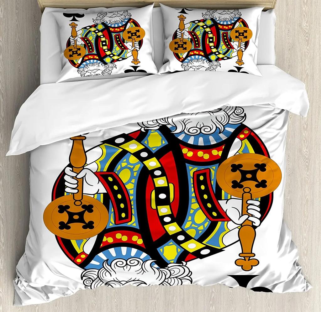 Sugar Skull Duvet Cover Set,Sugar Killer Calaveras Framework Day Of The Dead Vintage Gothic Design Print,Skull Bedding Set