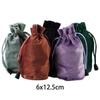Velvet Drawstring Bag Multi-Purpose Storage Bag for Dice Game Cards Coins Board Game Storage Accessories,6*12.5cm