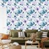 Wallpaper Background white, blue and light gray for the living room and bedroom 50x1000