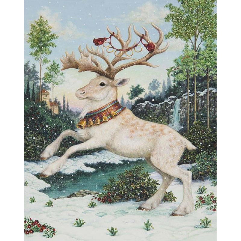 5D алмазная живопись Санта-Клаус, полная алмазная мозаика, набор для вышивки крестом, рождественские предметы домашнего обихода с животными, рождественские подарки