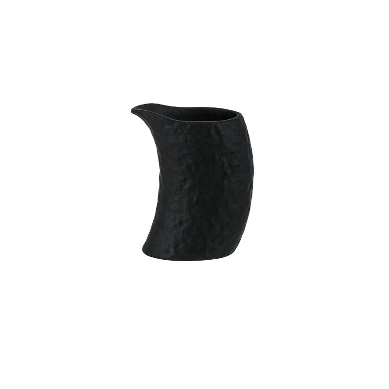 Irregular Ceramic Boats Curved Steak Sauce Pot Seasoning Pot Small Milk Can Milk Cup Solid Color Creative Kitchen Tool