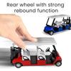 Die-cast Golf Cart Toy 1:20 Scale Alloy Golf Cart Model with Clubs Mini Golf Cart Pull-back Vehicles Golfing Themed Office Desk Decoration