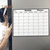 Refrigerator Magnetic Dry-Erase Calendar Reusable Monthly Planner Whiteboard Fridge Magnet Home Office Weekly Schedule Planning Board