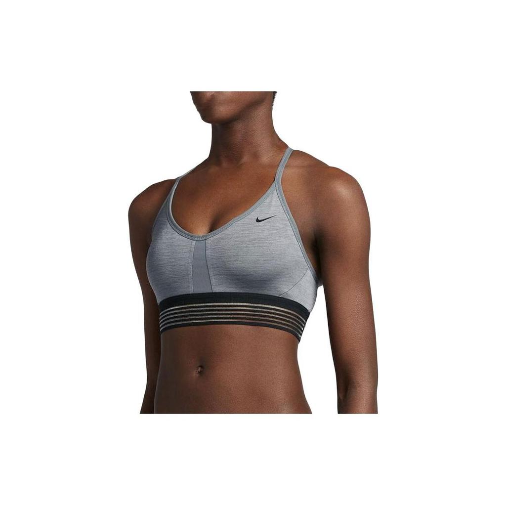 Nike Solid Color Logo Sports Bra Women Sports Underwear Gray 832093-065
