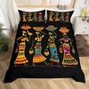 Exotic style bedding set African women print duvet set Traditional bedroom decoration