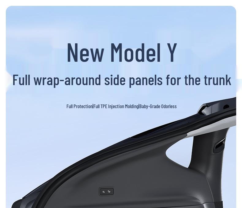 Боковой протектор багажника Tesla Model Y: Бархатный Угловой Аксессуар для Интерьера