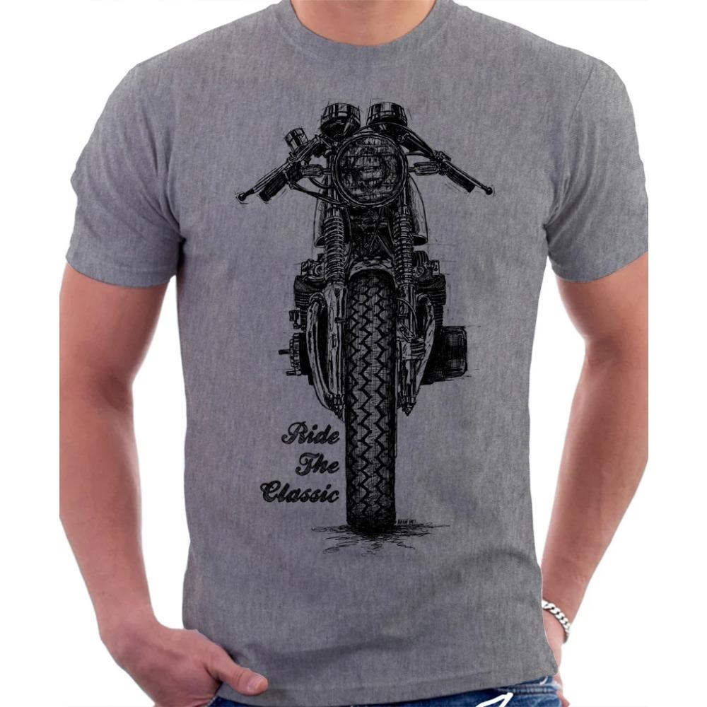 Honda Mens and Womens Tshirt Honda CB 200 Summer Motorcycle Tee Racing Shortsleeved Spring Cycling Offroad Loose Top