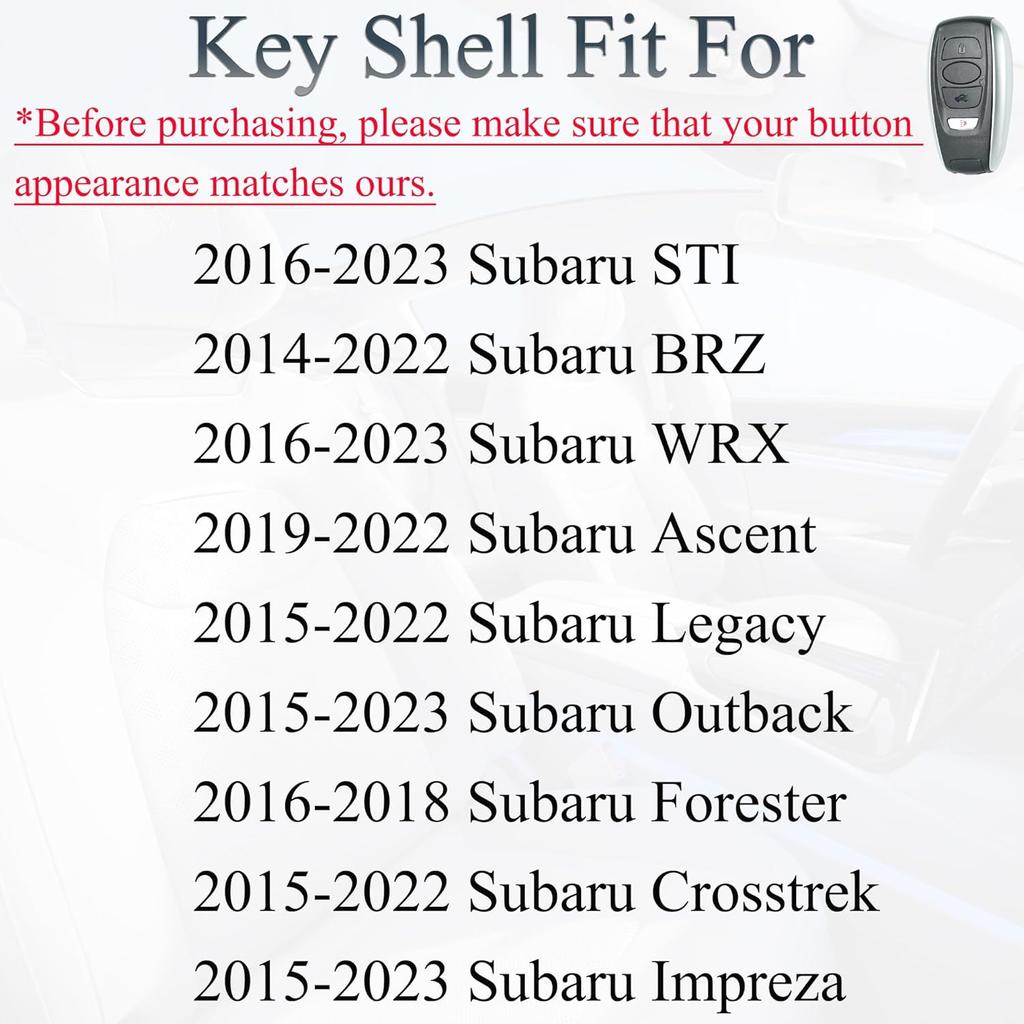 Замена корпуса брелока подходит для Subaru Legacy Outback Impreza Ascent Forester BRZ WRX STI XV Crosstrek 2014- Бесключевой пульт дистанционного управления 4