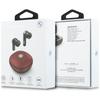TWS Bluetooth Headphones BMW Leather Metal Logo ENC Red