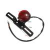 Motorcycle Retro Red Rear Tail Brake Stop Light Lamp W/ License Plate Mount for Harley Honda Suzuki Chopper Bobber