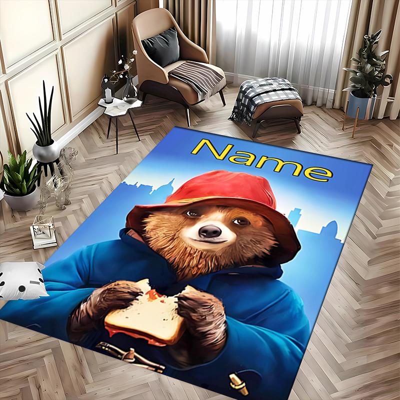Custom personalization Paddington Bear Area Rug - Perfect For Kitchen, Bathroom,Laundry Room Decor Large Size Available,Gift All Seasons