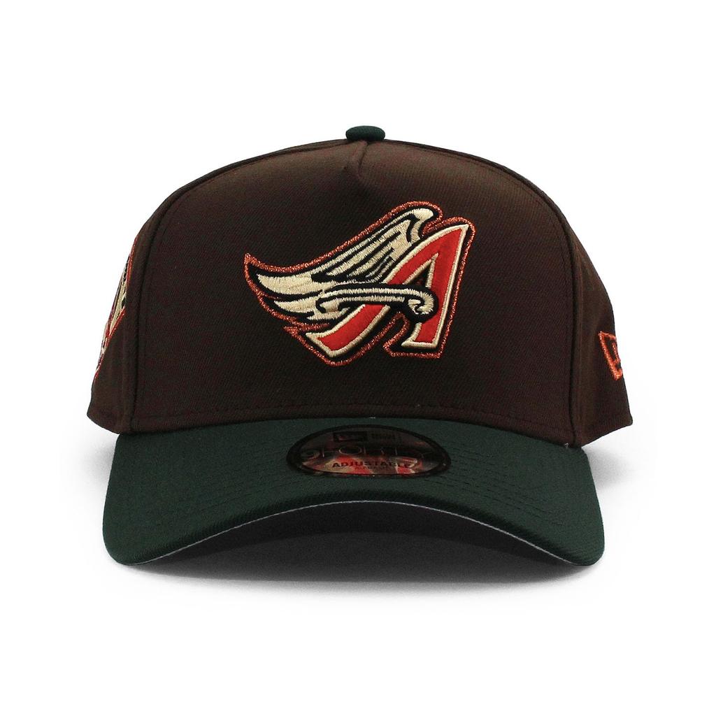 [New Era] EU Exclusive Cap 9FORTY Snapback Los Angeles Angels MLB GREY BRIM A-FRAME SNAPBACK CAP LOS ANGELES ANGELS LA Baseball 940 Hat AF A-frame