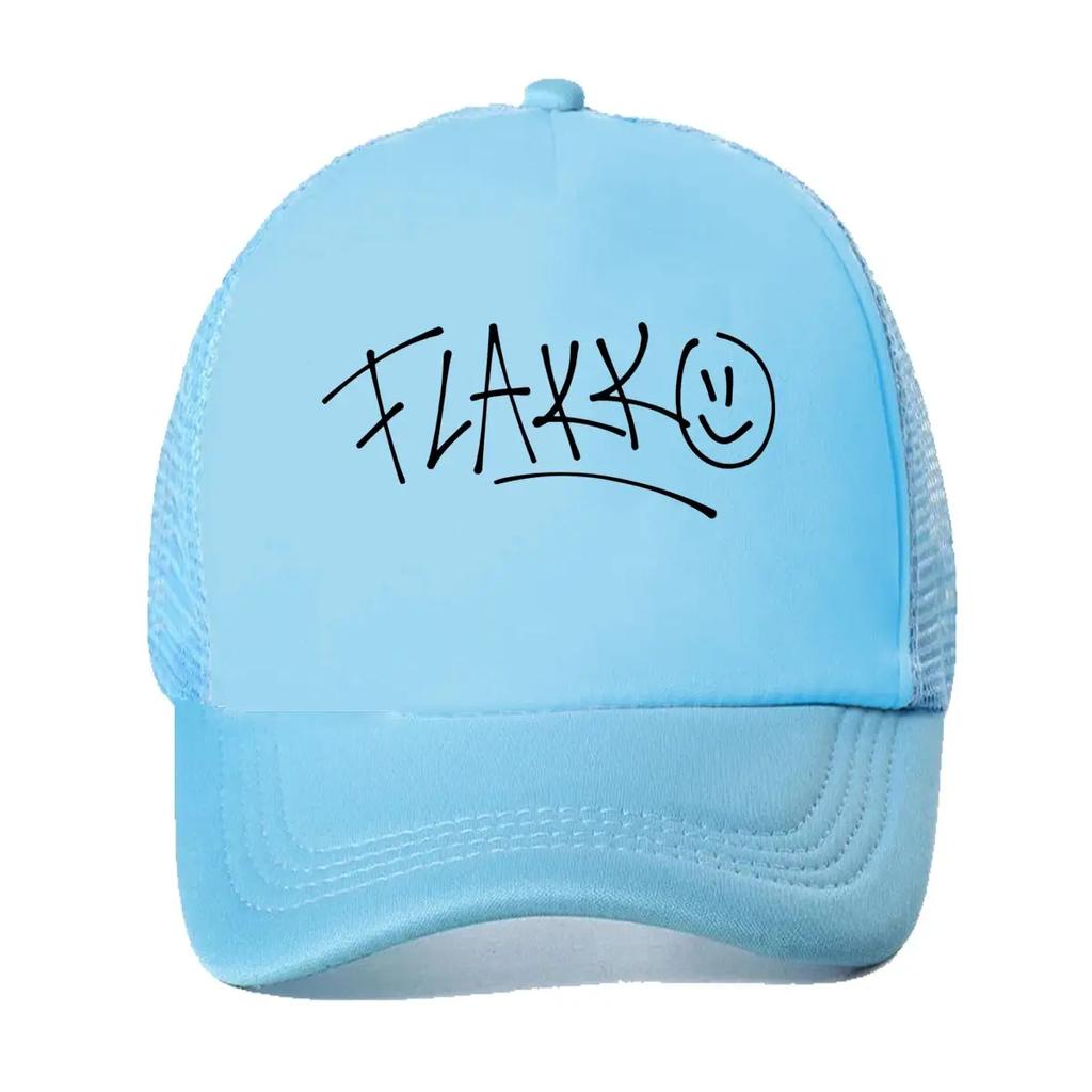 Signature - themed Art 'FLAKK' with a Smile Emoji for Signature - cultural Design Mesh Baseball Cap