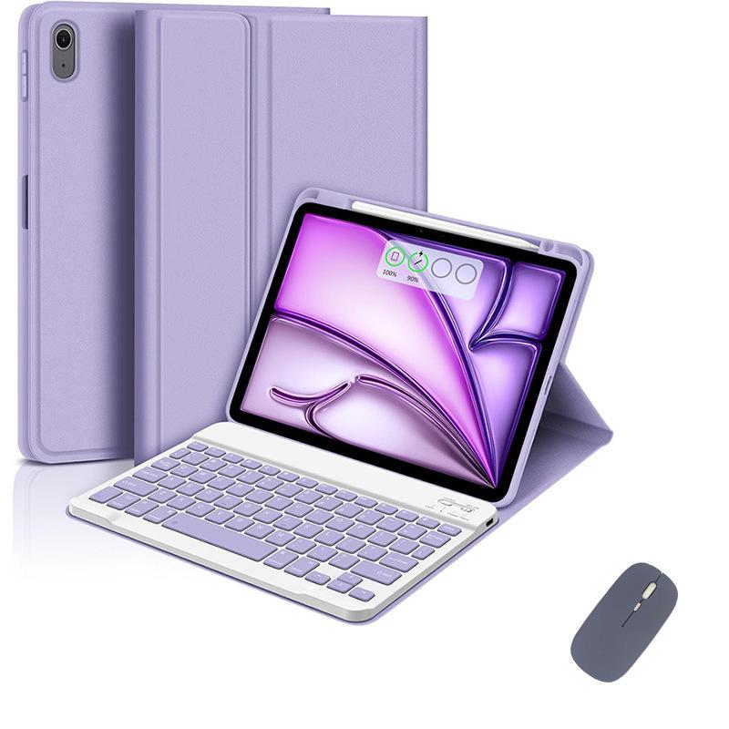 Защитный чехол для iPad A16 11 дюймов с беспроводной Bluetooth-клавиатурой с подсветкой и слотом для стилуса для 10.9 Gen