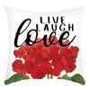 Fashionable Spring Flower Spring Elements Pillow Cover Linen Flower Cushion Pillow Cover