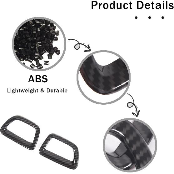 2PCS Dashboard Upper Air Vent Outlet Frame Cover for Honda Pilot 2016-2022/ Honda Ridgeline 2017-2023/ Honda Passport 2019-2023 Accessories ABS