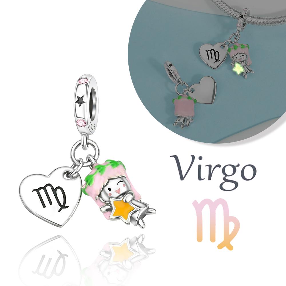 Прекрасный Медный Овен Лев 12 Созвездий Зодиака Коллекции Шарм Подходит Оригинальным Браслетам Женский DIY Изысканные Ювелирные Изделия