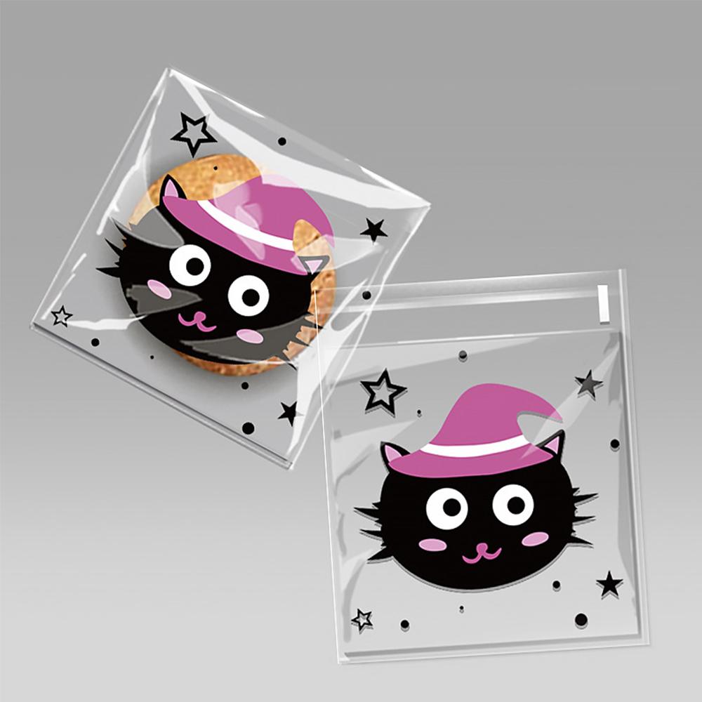 400 шт. пакеты для сладостей на Хэллоуин, самоклеящиеся пакеты для конфет, прозрачные пакеты для печенья и конфет