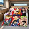 1 шт. Плед из фланели с принтом DRAGON BALL, Высокое качество, Для всех сезонов, Декор для дома, Тепло и Уют, Идеально для Рождественских подарков