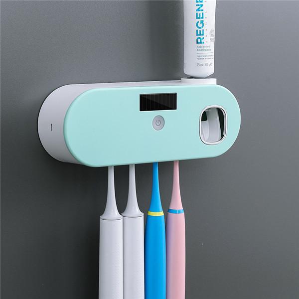 УФ-держатель для зубных щеток, дозатор для зубной пасты, коробка для хранения солнечной энергии, многофункциональный держатель, набор аксессуаров для ванной комнаты