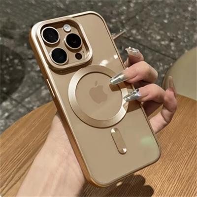 Матовое покрытие для магнитного беспроводного зарядного чехла Magsafe для iPhone 11 12 13 15 14 16 Pro Max Plus, мягкий прозрачный противоударный чехол