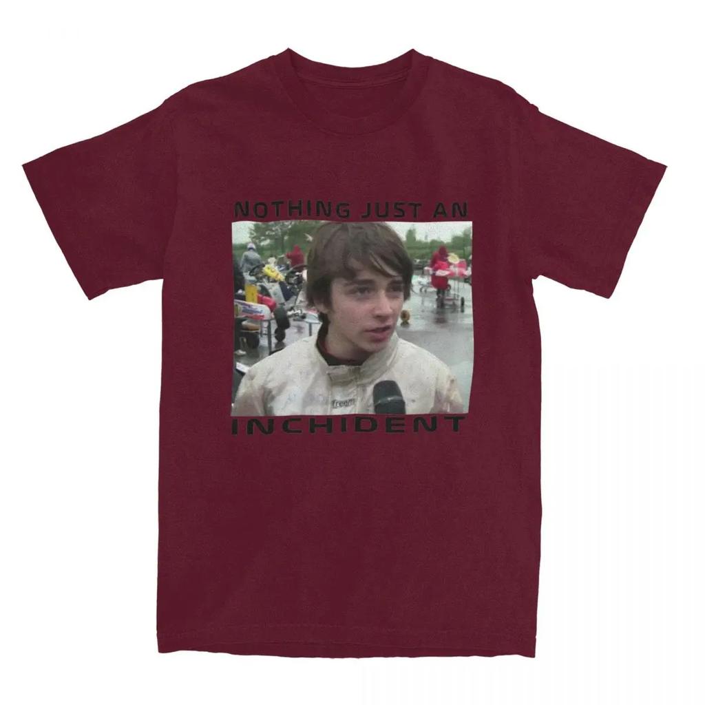 Потрясающие футболки Just An Inchident Charles Leclerc для мужчин и женщин, чистые футболки, одежда с принтом